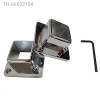 ❀❁ 4pcs aluminium alloy Clothes Rack Square Flange Seat 25x25mm Square Pipe Stainless Steel Tube Support Display Rack Fittings