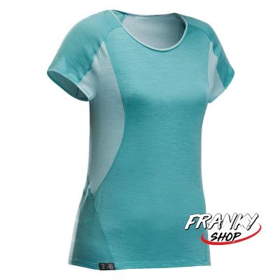 [พร้อมส่ง] เสื้อยืดผ้าเมอริโนวูลสำหรับผู้หญิง Women’s Merino Wool Short-Sleeved Trekking T-Shirt MT500