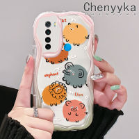 เคส Chenyyka สำหรับ Xiaomi Redmi โน็ต8 Note 8T Note 9เคสลายการ์ตูนน่ารักรูปสวนสัตว์ขอบคลื่นเคสโทรศัพท์โปร่งใสกันกระแทกสีสันสดใสเนื้อครีมปลอกซิลิโคนใสป้องกันเลนส์กล้องเคสนิ่ม