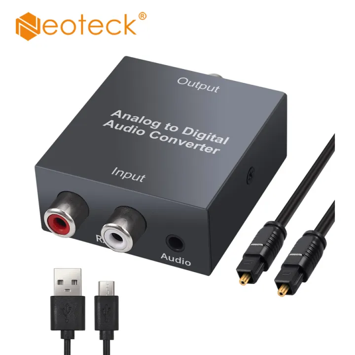 Neoteck Analog to Digital Audio Converter R/L RCA 3.5mm to Digital Coaxial Toslink Audio Adapter with Optical Cable for PS3 Blu-ray Player HD DVD AV Amp | Lazada PH