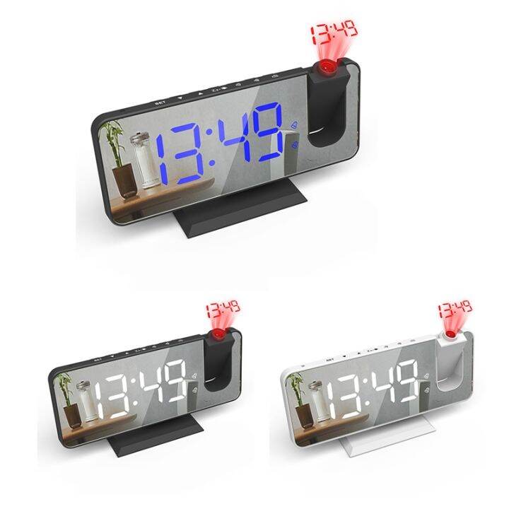LED Digital Alarm Clock Watch Table Electronic Desktop Clocks USB Wake