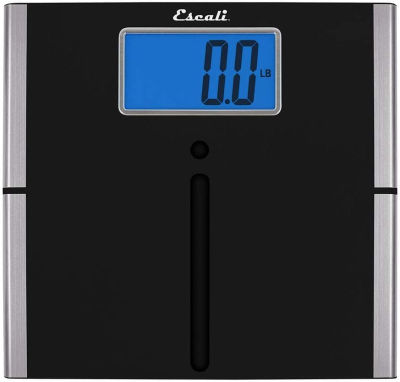 Escali Ultra Slim Easy Read Digital Bathroom Scale for Body Weight with Extra Large Display and High Capacity of 440 lb, Batteries Included