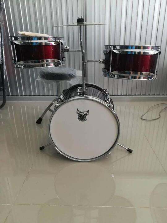 กลองชุดเล็ก-กลองเด็ก-junior-drum-set-แบรนด์-overspeed-สีแดงเปลือกมังคุด-ครบชุดพร้อมเล๋น-แถม-ไม้กลอง-1-คู่-เก้าอี้กลอง-1-ตัว