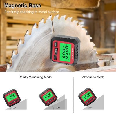 360° Electronic Angle Meter Magnetic Inclinometer Digital Level Goniometer Angle Gauge Universal Bevel Protractor Slope Measure