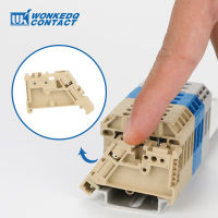 100Pcs EW35 End Stop Mount บน Din Rail SAK Type Terminal Block อุปกรณ์เสริมขั้วต่อไฟฟ้า Stopper EW 35 End cket Clamp