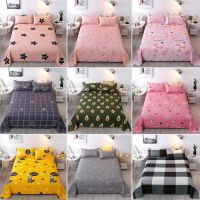 【CW】 Fashion Bedsheet Bed Polyester Cotton Sheet Soft Breathable King Size Bedspread Pillowcase NeedOrder