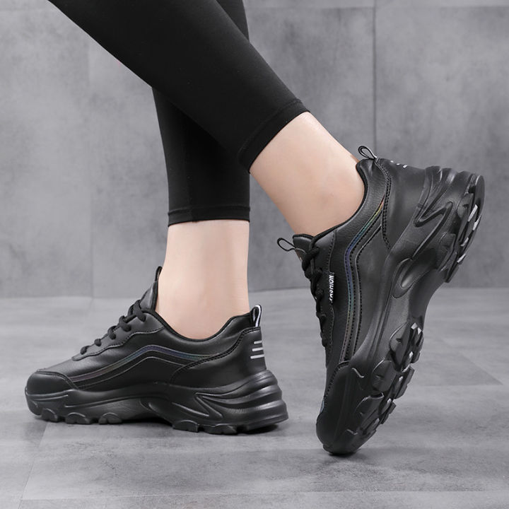 szhydz-2021รองเท้าผู้หญิงรองเท้าลำลองฤดูใบไม้ร่วงขนาดใหญ่-รองเท้าสตรีพื้นรองเท้าหนารองเท้ากีฬาใส่สบายหนังแท้ใส่สบาย
