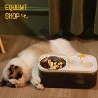 EQUOMT ถ้วยน้ำรูปดอกไม้ไฟฟ้า USB ความจุสูงชามใส่น้ำแมวแบบหมุนเวียนด้วยตัวเองชามใส่อาหารแมวเครื่องประดับสัตว์เลี้ยงเครื่องป้อนอัตโนมัติสัตว์เลี้ยง