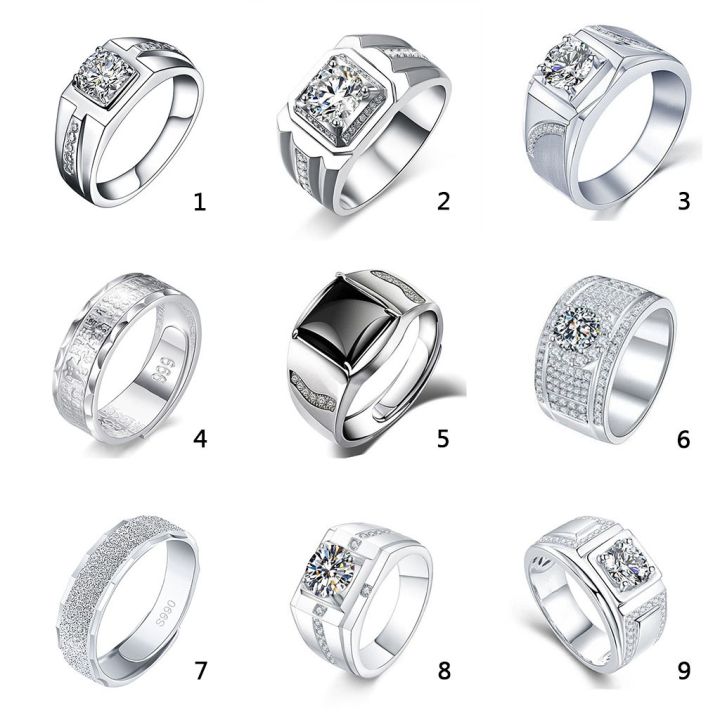 aifei-50รูปแบบเงิน925ต้นฉบับแหวนครอบงำผู้ชายแหวนผู้ชายแหวนเงิน-s1