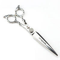 6.8นิ้ว JP440C Aisson เงิน Crostar Series กรรไกรตัดผมกรรไกรแบนแบนกรรไกร Bangs Scissor