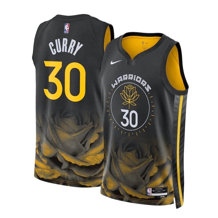 Golden state warriors black and red clearance jersey