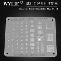 Wylie WL-14 BGA Reballing Stencil สําหรับ iPhone 12/12 Mini/12 Pro Max A14 Baseband CPU Nand USB Charger WiFi U2 Power PMIC IC Chip