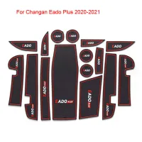 ประตู Groove Mat สำหรับ Changan Eado Plus 2020-2021ยาง Gate Slot Pad Anti-Slip Mat ภายในรถจัดแต่งทรงผมอุปกรณ์ตกแต่ง