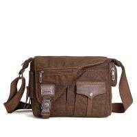 ◆✣  Men Canvas Multifunction Crossbody Handbags Wear Resistance Shoulder Messenger Leisure bolsa