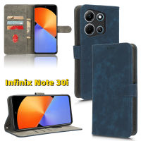 เคสหนังสำหรับ Infinix Note 30i Note 30 5G 4G เคสป้องกัน Rfid เคสแบบพับปิดได้ R ปลอกกระเป๋าเงินใส่บัตรแบบคลาสสิกสำหรับธุรกิจ