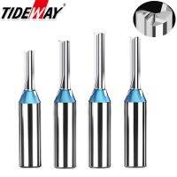 Tideway 3 Blades TCT Straight Router Bit for Wood Solid Carbide Woodworking 3 Flutes Almighty Slotting Cutting for Hard Wood MDF