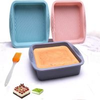 【lz】۩❐△  1pc não-vara quadrado molde de silicone bolo pan ferramentas de cozimento molde para bolo resistente ao calor molde de pão