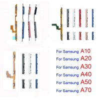 ปุ่มปรับระดับเสียงโทรศัพท์สำหรับ Galaxy A10 A20 A30 A40 A50 A60 A70ตัวเครื่องใหม่ปิดสายเคเบิลงอได้คีย์ด้านข้าง