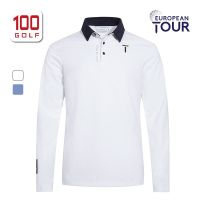 EuropeanTour เสื้อยืดกอล์ฟผู้ชาย,เสื้อยืดแขนยาว22ฤดูใบไม้ร่วงเสื้อโปโลกีฬายืดสบาย