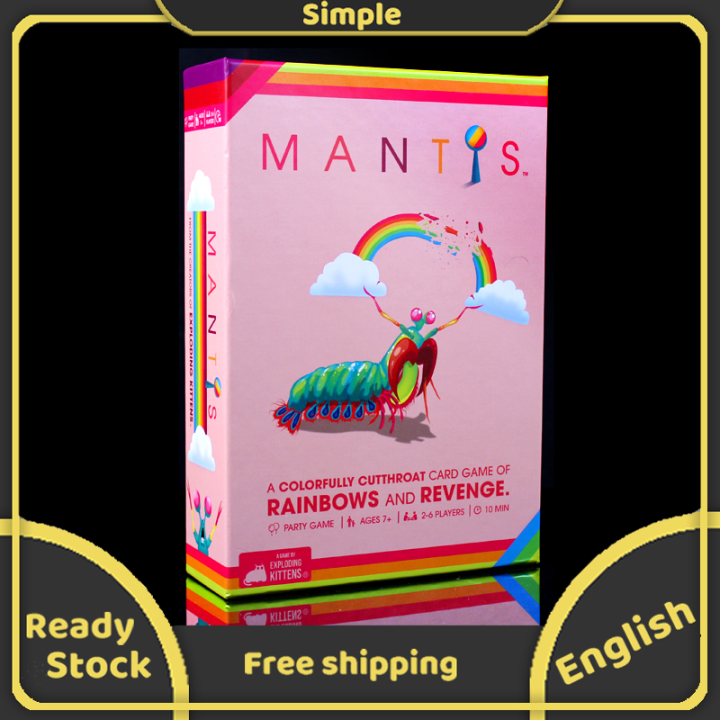 Exploding Kittens Mantis Matching Card Game 105 Cards Colorfully