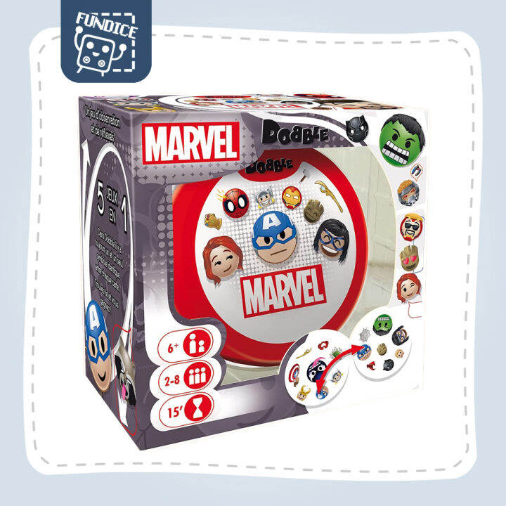 Fun Dice Dobble Marvel Emoji Board Game Lazada.co.th