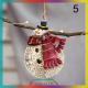 GJCUTE เครื่องประดับตุ๊กตาหิมะซานตาคลอสจี้ห้อยคอรูปนางฟ้างานฝีมือเหล็กตกแต่งวันคริสต์มาส