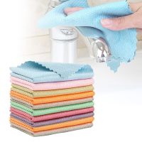 【hot】 10/5 Pcs Anti-Grease Scale Efficient Microfiber Washing Rags Cloths Dish Cleaning Tools