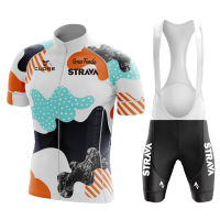 2022 New Strava Summer Cycling Jersey Set Breathable Team Racing Sport Bicycle Jersey Mens Cycling Clothing Short Bike Jersey