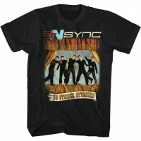 เสื้อยืดพิมพ์ลาย NSYNC Mens No Strings Attached timberlake New Black Funny Gift