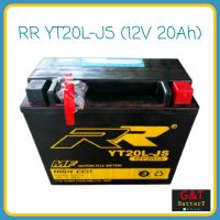 RR รุ่น YT20L-JS MF (12V. 20Ah.) แบตเตอรี่รถมอเตอร์ไซด์ แบตรถบิ๊กไบค์