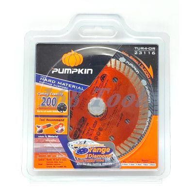 โปรโมชั่น+++ ใบตัดคอนกรีต ใบเพชร ตัดกระเบื้อง Pumpkin 4นิ้ว บาง 1mm. รุ่นTUR4-OR(23116) #0423 ราคาถูก เลื่อย ไฟฟ้า เลื่อย วงเดือน เลื่อย ฉลุ เลื่อย ตัด ไม้