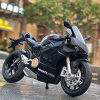 112 Ducati Panigale V4S แข่งรถจักรยานยนต์ข้ามประเทศรุ่นจำลองล้อแม็กของเล่นถนนรถจักรยานยนต์รุ่นเก็บเด็กของขวัญ