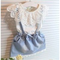 New Fashion Kids Girls Dress Cute Princess Girl Baby Sleeveless Denim