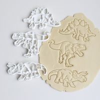 3D Dinosaur Cookie Cutters Mold Dinosaur Biscuit Embossing Mould Sugarcraft Dessert Baking Mold Fondant Cake Decoration Tool Bread Cake  Cookie Access