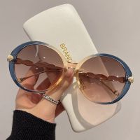 【LZ】❣ﺴ  New Vintage Round Frame Sunglasses Gradient Colorful Trendy Fashion Women Female Eyewear Brand Designer Shades for Ladies