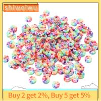 SHIWEIWU2558285 2000 PCS สีสันสดใส ลูกปัด heishi โพลิเมอร์ดินเหนียว กลมแบนราบ ลูกปัดดินโพลิเมอร์สีรุ้ง อุปกรณ์ทำเครื่องประดับ DIY 6mm ครับ ลูกปัดดินเหนียวแบน สร้อยคอสำหรับผู้หญิง