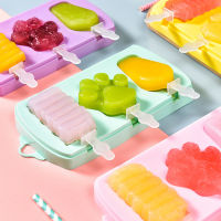 【พร้อมส่ง】Popsicle Mold 3 In 1 ซิลิโคนไอศกรีมแม่พิมพ์ Easy Release พร้อมฝาปิด Popsicle Maker แม่พิมพ์โฮมเมดไอศกรีม 3 Plasic Sticks