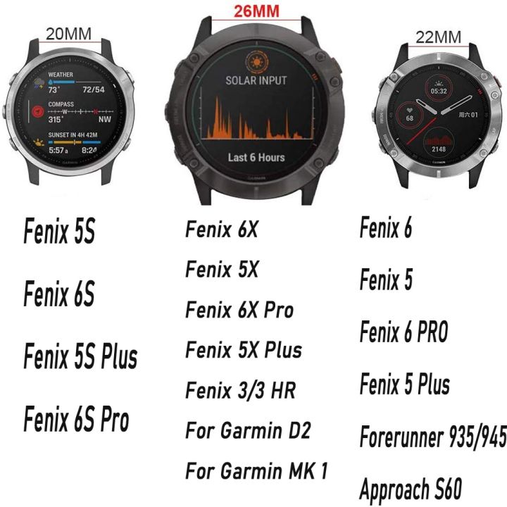 ขายดี-สายนาฬิกาหนังสายสำหรับการ์มิน-fenix-7-7x-5-5x-พลัส-6-6x-โปร-mk1-935-955สายรัดข้อมืออัจฉริยะ22-26มม-สายนาฬิกาใส่ได้รวดเร็ว