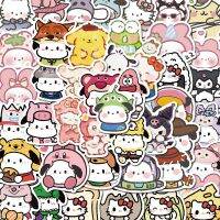 【ขาย】56 Sanrio สติกเกอร์การ์ตูนน่ารักลายการ์ตูน,หมวกกันน็อคเคสโทรศัพท์มือถือทำรายงานด้วยมือสวยงามกันน้ำได้