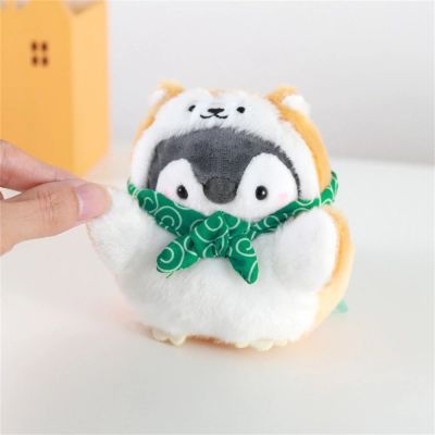 JOY Ornaments 8CM Toy Figurine Stuffed Toys Plush Animals Cartoon Doll Keychain Cosplay Koki Pendant Penguin Plush Toy Stuffed Keyring