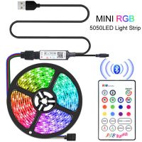 【✴COD✴】 sunzhez แถบไฟ Led สี Rgb ยาว5ม. ซิงค์เพลงได้แถบไฟ Smd 5050เทปไดโอดบลูทูธควบคุม5V สำหรับการตกแต่งบ้านตู้นอน