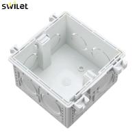 Swilet Wall Mounting Box เทปคาสเซ็ตภายในกล่องหลังสีขาว86X86Mm สำหรับสวิตช์และซ็อกเก็ต