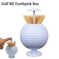 1pc golf ball design One-touch Toothpick Box Golf Decoration Gift Home And Golf Enthusiasts Desktop Decoration with Toothpicks