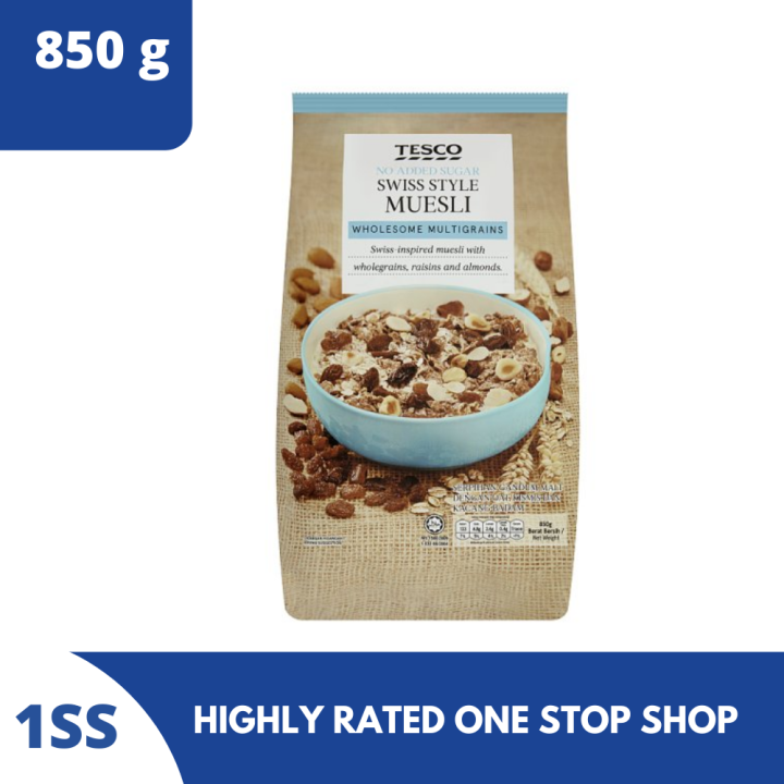 Tesco No Added Sugar Swiss Style Muesli 850g Lazada PH