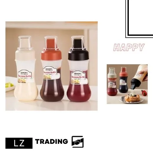 HAPPY SALE 350ml Multipurpose Easy Squeeze Bottle Scale Setting Ketchup