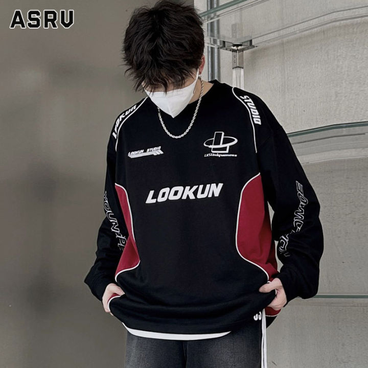 asrv-เสื้อฮู้ดชาย-เสื้อมีฮู้ดผู้ชาย-hoodie-เสื้อกันหนาว-ผู้ชาย-แขนยาวเสื้อยืดผู้ชาย-ใหม่เสื้อยืดหลวมแฟชั่นไซส์ใหญ่แขนยาว