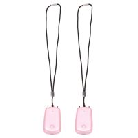 2X Hanging Neck Air Purifier, Portable Car Oxygen Bar 230MAH Battery Negative Ion Air Purifier(Pink)