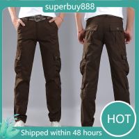 CODtianjia6731 【Hot】Black khaki cargo pants men slim Multi pockets long pants trousers