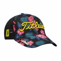 Golf Cap Mens and Womens Fashion Embroidered Maple Leaf Peaked Cap Sports Sunhat Golf Breathable Quick-Drying Cap