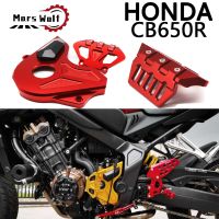 ❉ เคสสำหรับฮอนด้า CBR650F CB650F 2014-2020 CB650R 2019-2023 Cbr650 CNC F โซ่ฟันเฟืองป้องกันรูภาพกรอบด้านข้างฝาครอบเพลาขับ